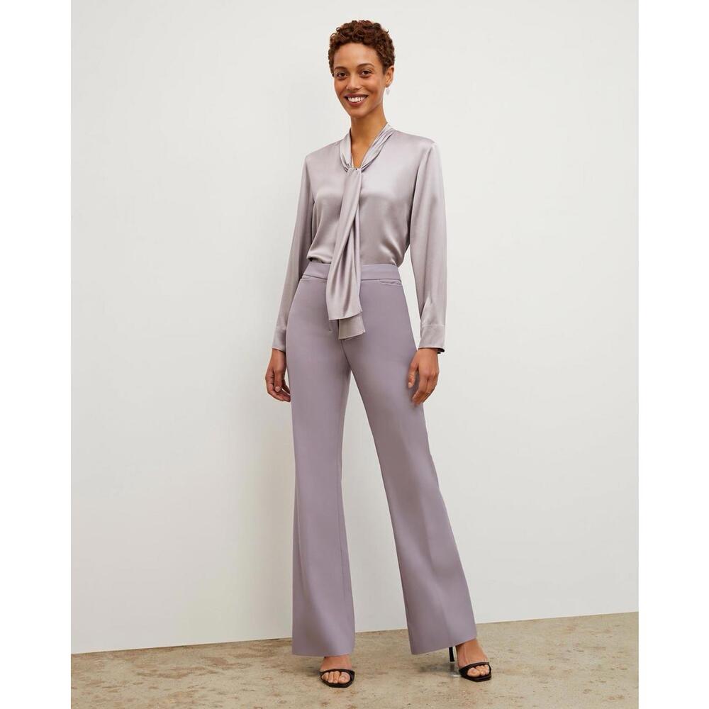 M.M. Lafleur Women’s Washable Wool Twill‎ Light Lilac Horton Dress Pant Sz 8